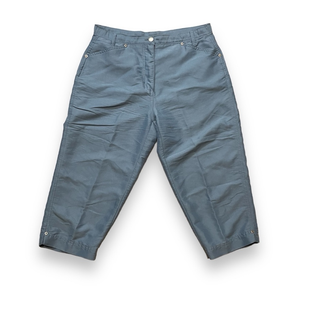 Woolrich women grey blue trousers mid calve pants outdoors bottoms